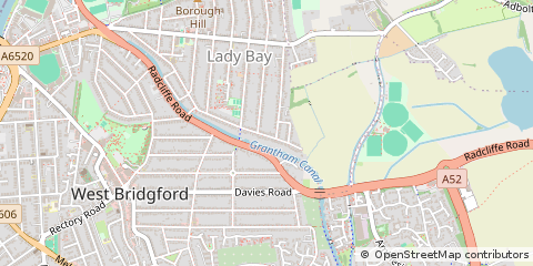 Map of Nottingham, Nottinghamshire
