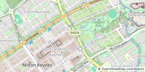 Map of Milton Keynes