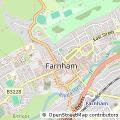 Map of Farnham, Surrey