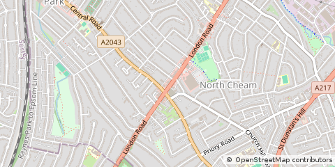 Map of Sutton, Surrey