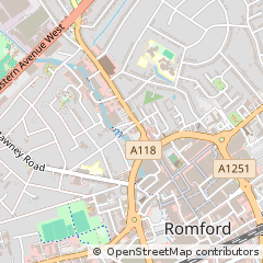 Map of Romford, Essex