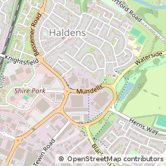 Map of Welwyn Garden City, Hertfordshire