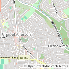Map of Leeds, West Yorkshire
