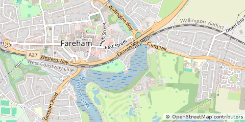 Map of Fareham, Hampshire
