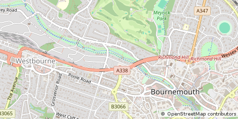 Map of Bournemouth, Dorset
