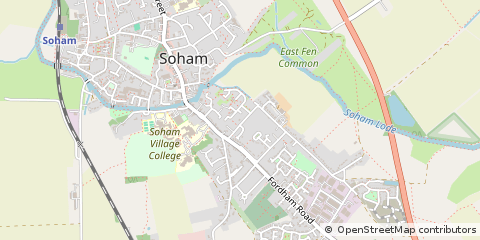 Map of Soham, ELY, Cambs