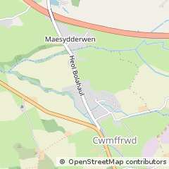 Map of Carmarthen, Carmarthenshire
