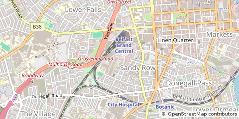 Map of Belfast, County Antrim