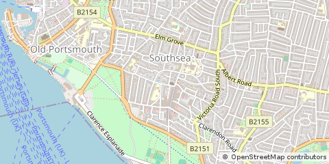 Map of Southsea, Hampshire