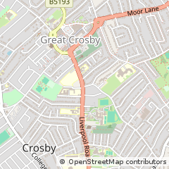 Map of Liverpool, Merseyside
