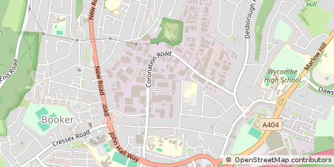 Map of High Wycombe, Buckinghamshire
