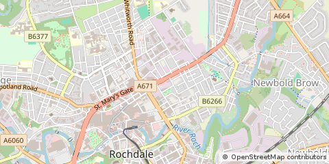 Map of Rochdale, Lancashire