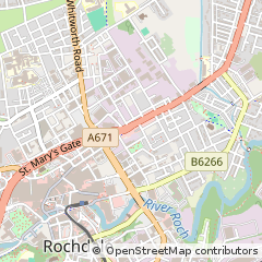 Map of Rochdale, Lancashire