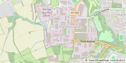 Map of Harlow, Essex