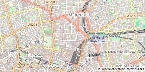 Map of Bishopsgate, London