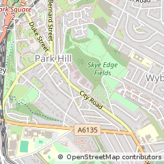 Map of Sheffield, S Yorkshire