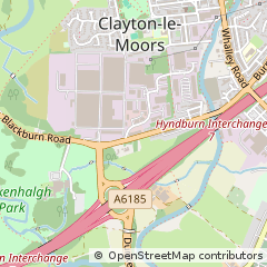 Map of Clayton LE Moors, Lancashire