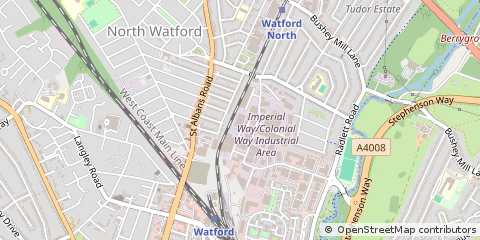 Map of Watford, Herts