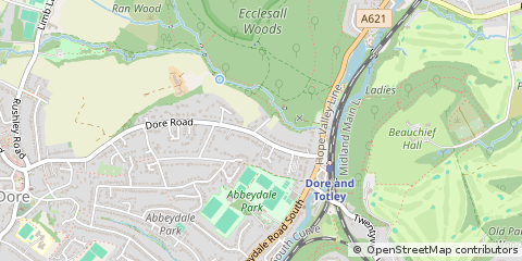 Map of Sheffield, South Yorkshire