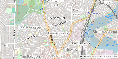 Map of Southampton, Hampshire