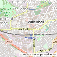 Map of Willenhall, West Midlands