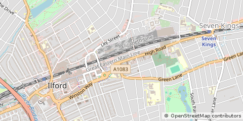 Map of Ilford, Essex