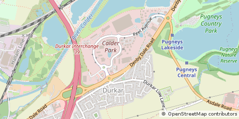 Map of Wakefield, West Yorkshire