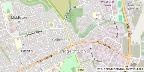 Map of Aberdeen, Aberdeenshire