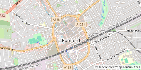 Map of Romford