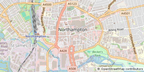 Map of Northamptonshire