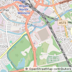 Map of Wigan, Lancashire
