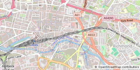 Map of Leeds, West Yorkshire