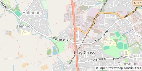 Map of Clay Cross, Derbyshire