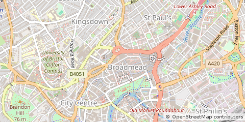 Map of Bristol, Avon