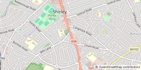 Map of Solihull