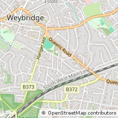 Map of Weybridge, Surrey