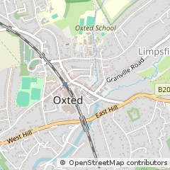 Map of Oxted, Surrey