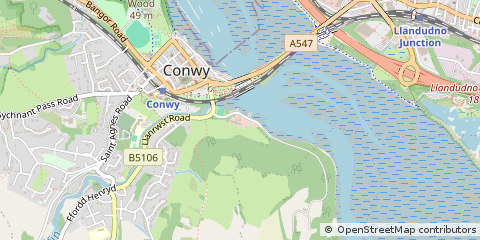 Map of Conwy