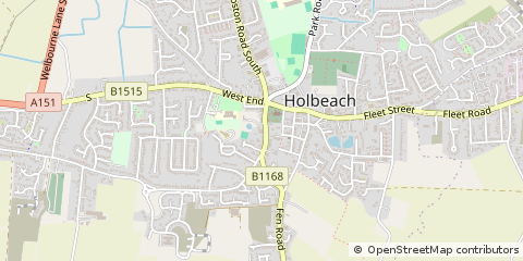 Map of Spalding, Lincolnshire