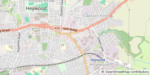 Map of Heywood, Lancashire
