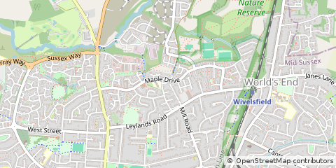 Map of West Sussex