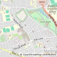 Map of Bradford, West Yorkshire