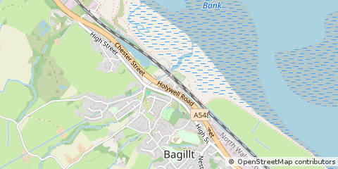 Map of Bagillt, Flintshire