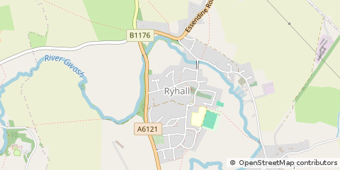 Map of Ryhall, Rutland