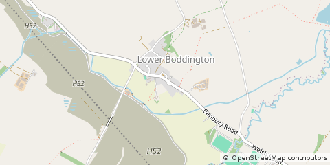 Map of Lower Boddington, Northants