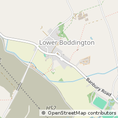 Map of Lower Boddington, Northants