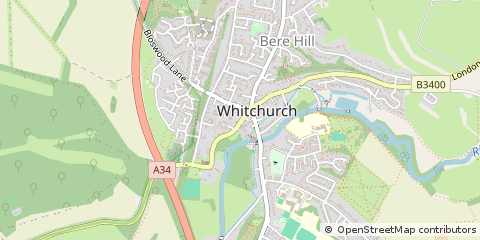 Map of Whitchurch, Hampshire