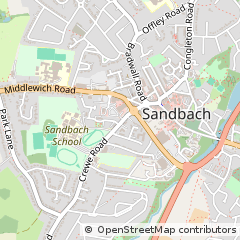 Map of Sandbach, Cheshire