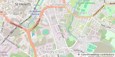 Map of ST Helens, Merseyside