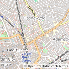 Map of Cardiff, South Wales